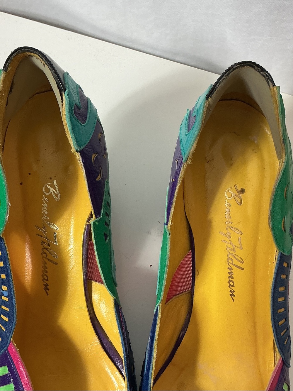 Beverly Feldman Multicolor Abstract Pattern Heels - Picture 7 of 11